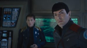 Anton Yelchin e Zachary Quinto in "Star Trek Beyond"