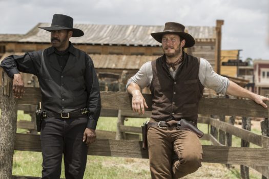 Denzel Washington and Chris Pratt star in MGM and Columbia Pictures' THE MAGNIFICENT SEVEN.