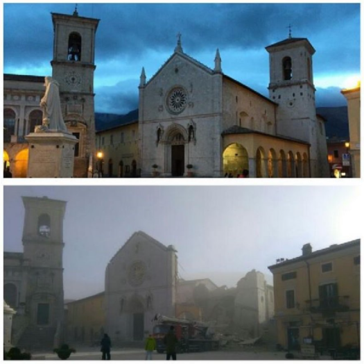 La Chiesa di San Benedetto a Norcia, prima e dopo