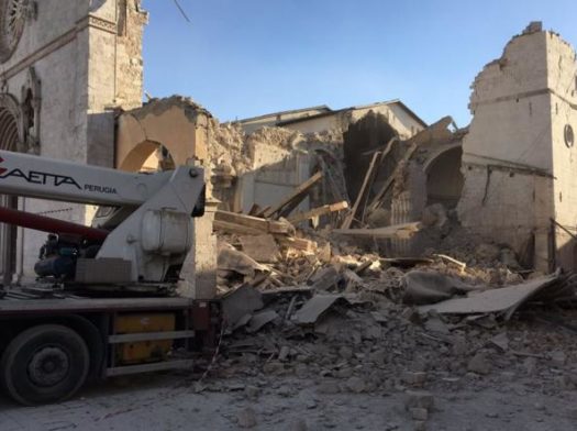 La Chiesa di San Benedetto crollata a Norcia