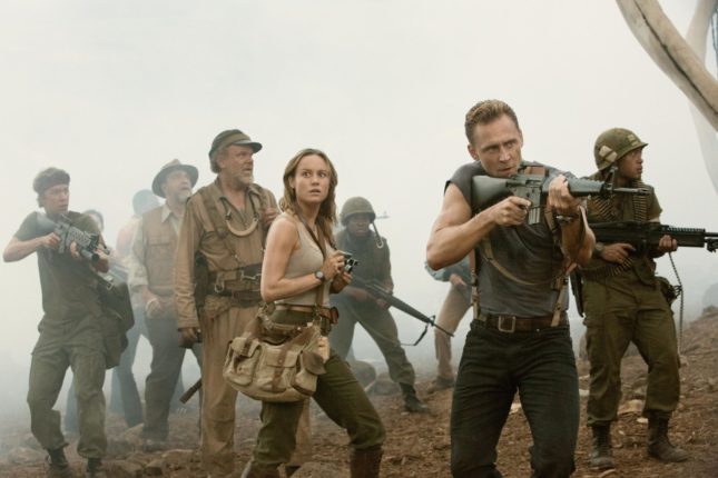John Goodman, John C. Reilly, Brie Larson, Tom Hiddleston, Eugene Cordero, Thomas Mann e Jason Mitchell in Kong: Skull Island