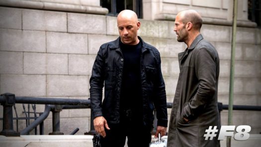 Vin Diesel e Jason Statham in Fast & Furious 8