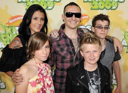 Chester Bennington e famiglia nel 2009