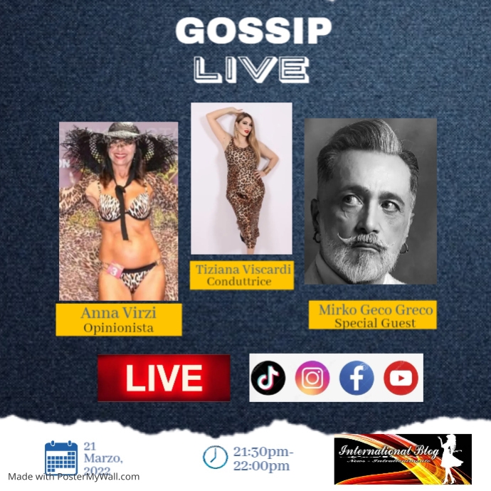 International Blog Web Tv: Mirko Geco Geco ospite a Gossip Live