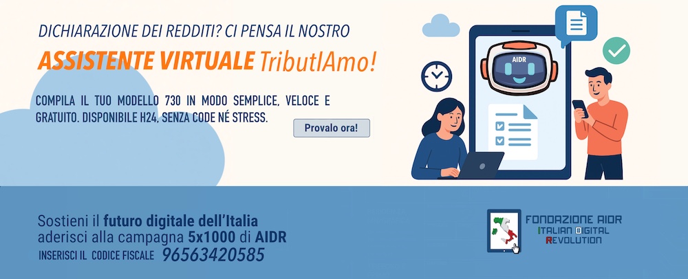 Dichiarazione redditi 2025: boom di accessi online anche grazie a TributIAmo, l’assistente virtuale gratuito di Aidr per la compilazione fiscale